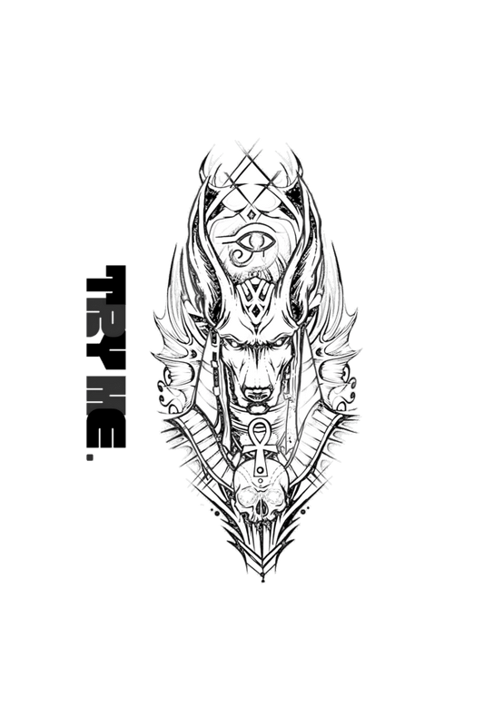 Anubis 02 || Oversized Heavy Weight T-Shirt (Dark) - TryMe.