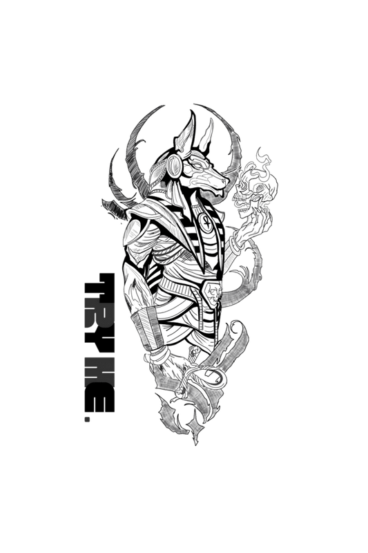 Anubis 01 || Oversized Heavy Weight T-Shirt (Dark) - TryMe.